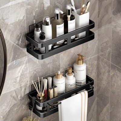 不锈钢免打孔卫生间置物架浴室厕所洗手间洗漱台壁挂洗澡墙上收纳