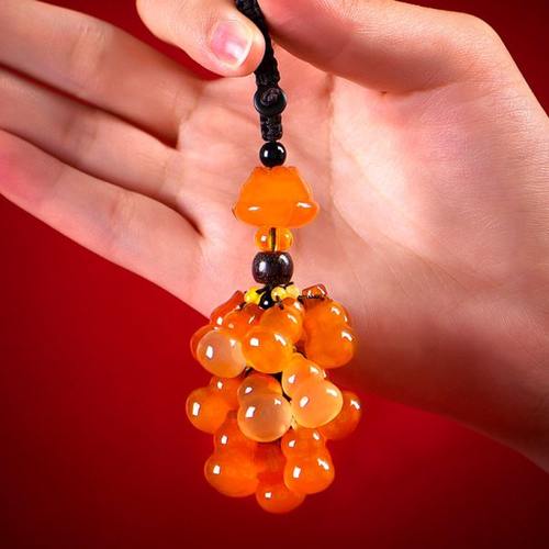 汽车钥匙挂件高档玉吊坠饰品精致小车锁匙扣链个性防丢钥匙挂绳女