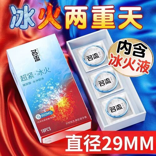 名流超小号45mm28mm冰火玻尿酸润滑超薄