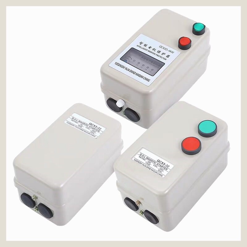 QCX5磁力启动器电机风机水泵气泵起动器电动机过载缺相保护.器380