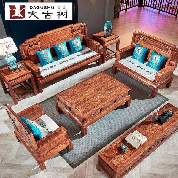 大古树红木沙发刺猬紫檀家具国色天香沙发客厅新中式古典花梨组合,住宅家具,红木沙发,淘宝优惠券,粉丝福利购,淘宝优惠卷