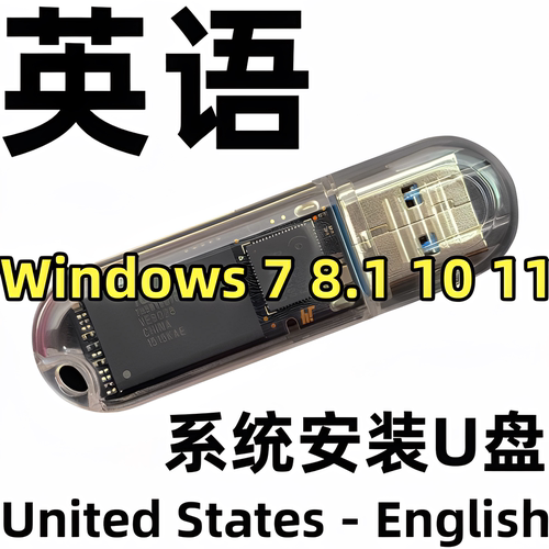 英语英文版 美版 windows xp 7 8 10 专业企业win 11 系统安装u盘