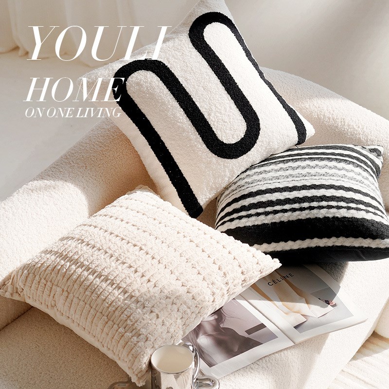 抱枕轻奢高级感靠枕北欧床上靠垫靠E背客厅现代简约沙发抱枕套含