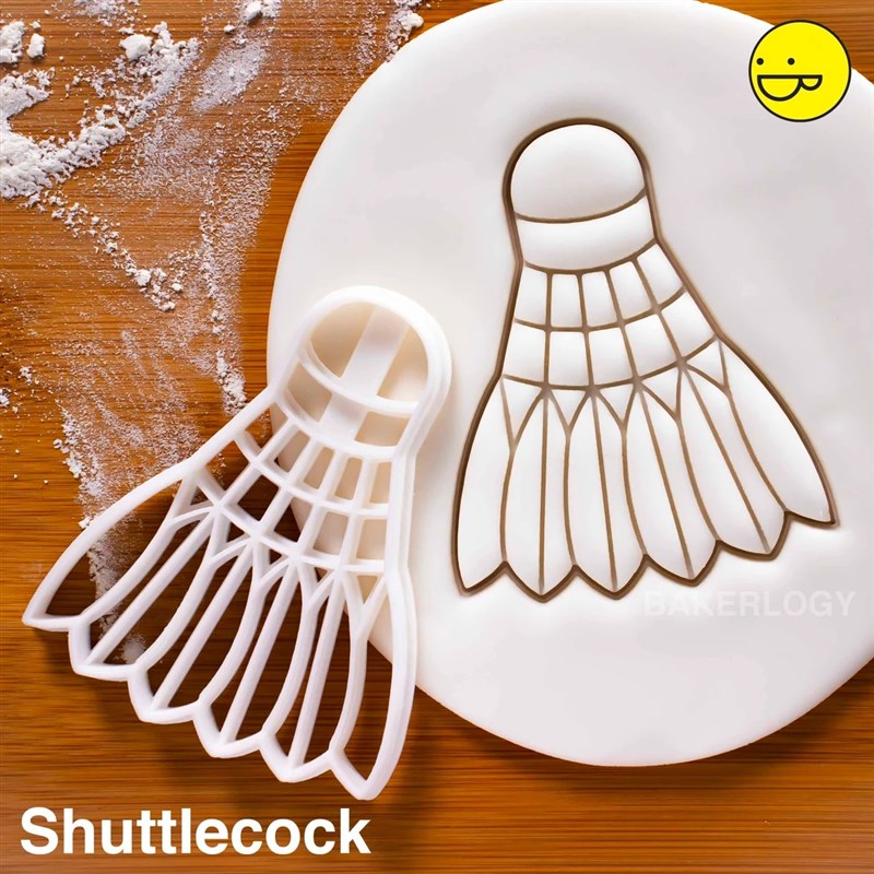 羽毛球球拍花样越蔓莓翻糖工具卡通定制压模曲奇模型烘焙饼干模具