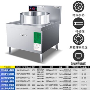 银达羊肉汤锅商用电磁灶大功率食堂淮南牛肉汤电磁炉大锅灶熬汤炉