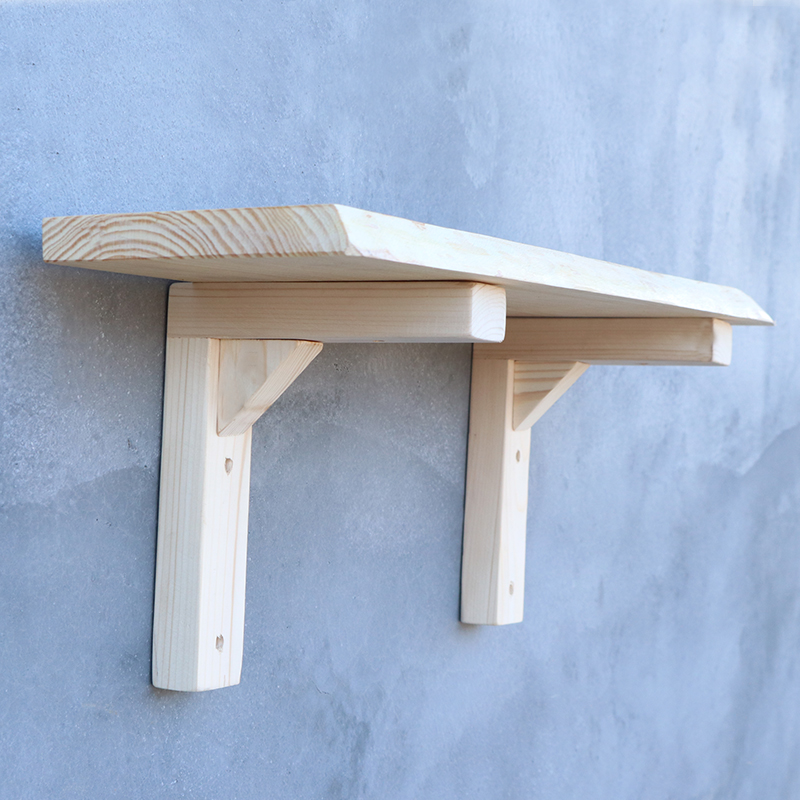 实木树枝支架f 三脚架 墙壁一字隔板支 置物托架墙壁挂架壁托固定