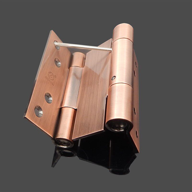 牛仔门弹簧里外左右开双向缓x冲合页金色红古木门栅栏门双开铰链