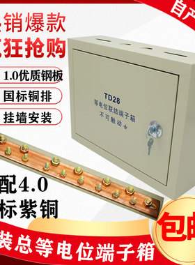 明装总等电位箱国标铜排等电位箱40*30明装mePb总等电位联结端子