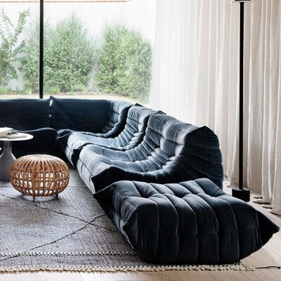 希山TOGO黑灰白色毛毛虫懒人沙发就坐I沙皮狗单人多人榻榻米小户