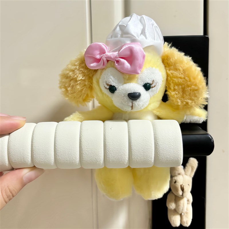 可爱饼饼门把手套防磕碰防x撞门把手保护套儿童房防护保护套