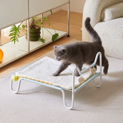 猫床狗狗离地床猫咪睡觉吊床猫窝床边宠物迷你床小床法斗床行军床