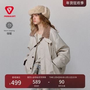 瞬时山野Monterest山系户外可拆卸仿毛领P棉甲板立领保暖棉衣棉服