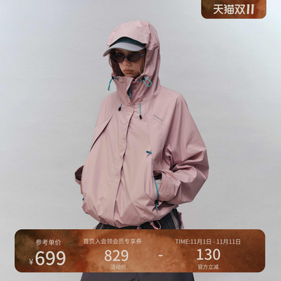 瞬时山野Monterest户外复古山系袋盖连帽防水通勤冲锋衣夹克外套