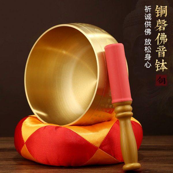 黄铜引磬铜罄全铜佛音钵颂钵黄铜磬铜罄铜庆静心神铜钵碗修行钵,家居饰品,国学摆件,淘宝优惠券,粉丝福利购,淘宝优惠卷