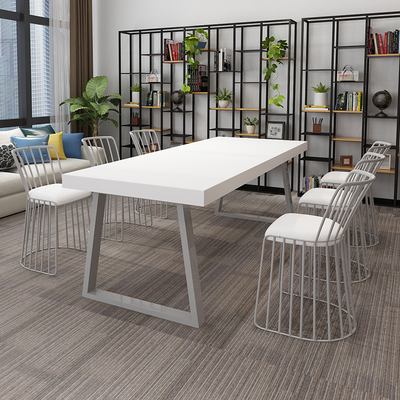 北欧实木会议桌简约n现代培训桌工作室洽谈桌椅组合办公桌长桌餐
