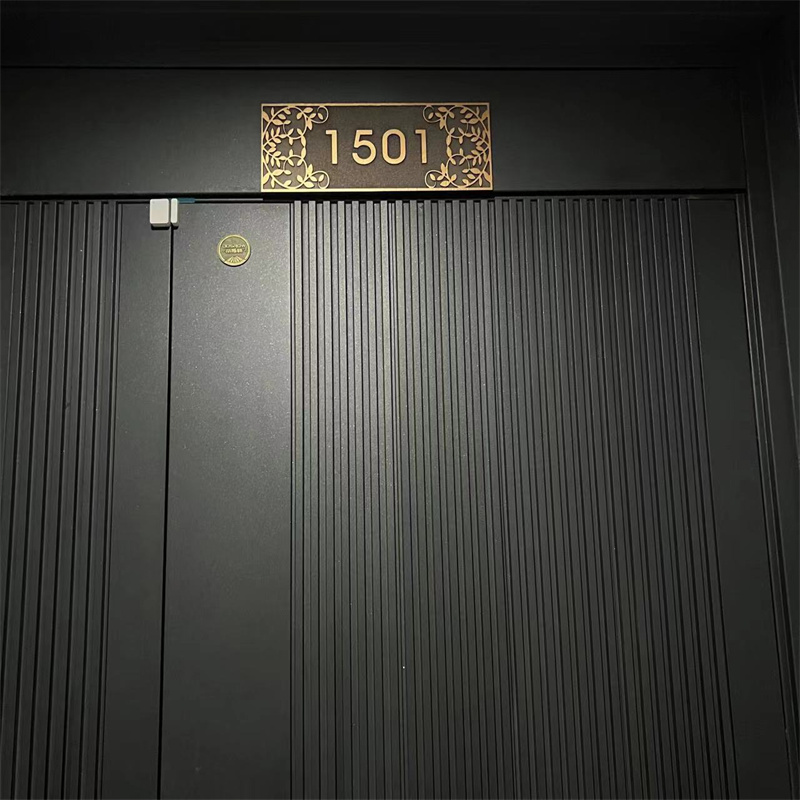 家用门牌订制户外入户铝q合金中式住宅纯铜挂牌户外别墅门号牌包
