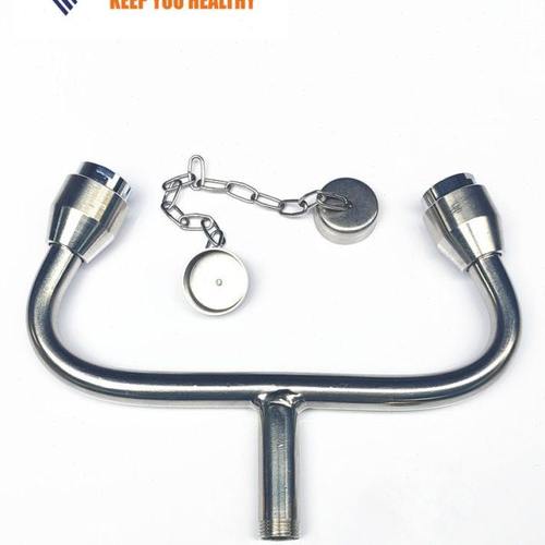 保尔康洗眼器喷头304手持抽取壁挂式紧急洗眼器牛角弯管弯头喷头
