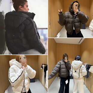 美国直邮ALO Yoga肯豆同款面包服加厚保暖短款连帽羽绒服外套女款