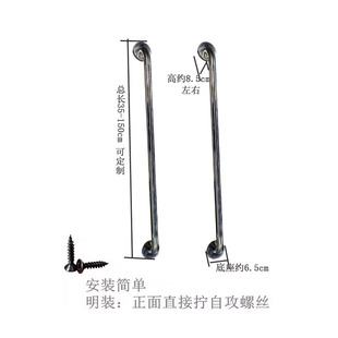 简约不锈钢木门i拉手明装店铺对开门长把手美式酒吧大门推拉圆手