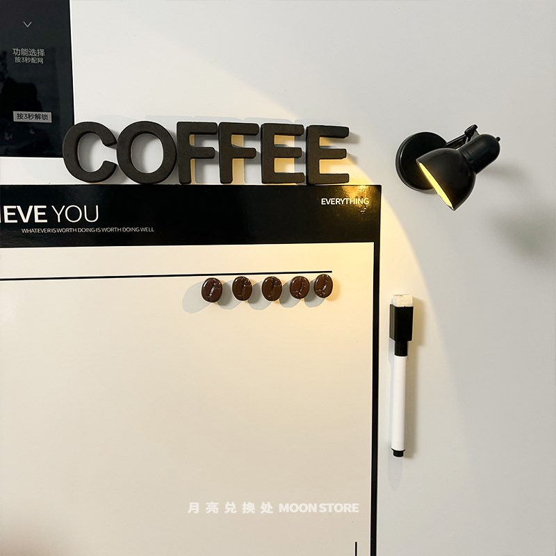 月亮兑换处冰箱贴磁贴留言板可擦写入户门O磁吸装饰备忘录提示板