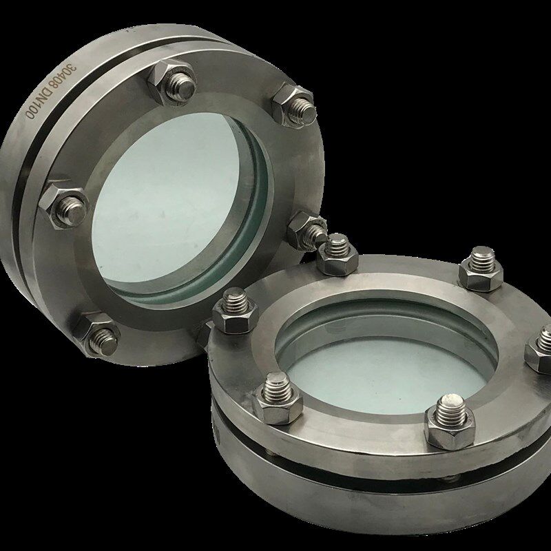 JB593-6f4304   碳钢对夹法兰视镜视盅 玻璃压力视镜 管道玻璃视