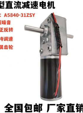 5A5轴401843Y1流电压蜗杆自锁W38G马-齿轮伏0S24Z减速微型直带双