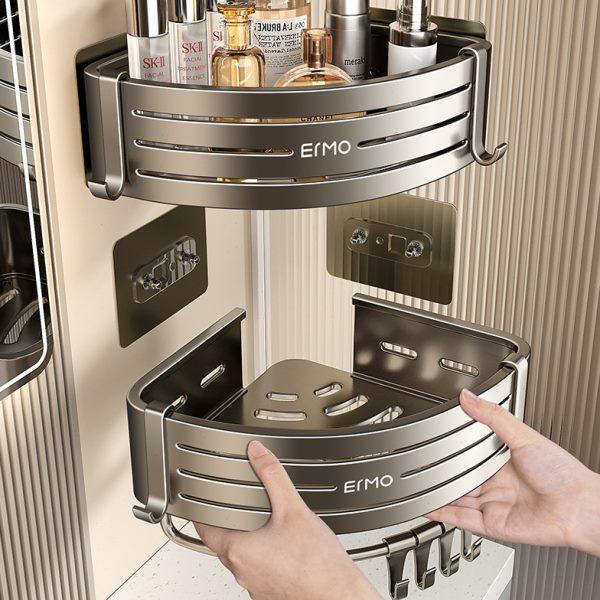 浴室置物架免打孔卫生间三角淋浴房厕所收纳壁挂式洗手间墙上架子,家庭/个人清洁工具,浴室角架/置物架,淘宝优惠券,粉丝福利购,淘宝优惠卷