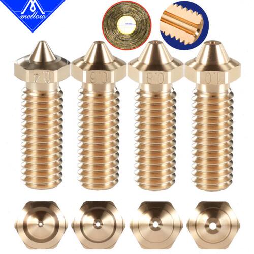 Mellow NF高精度火山喷嘴喷头用于E3D V6火山打印头热端加热块1个