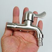 不锈钢一分二拖把池家用双接头洗衣机水龙头加长全铜嘴水专用单冷