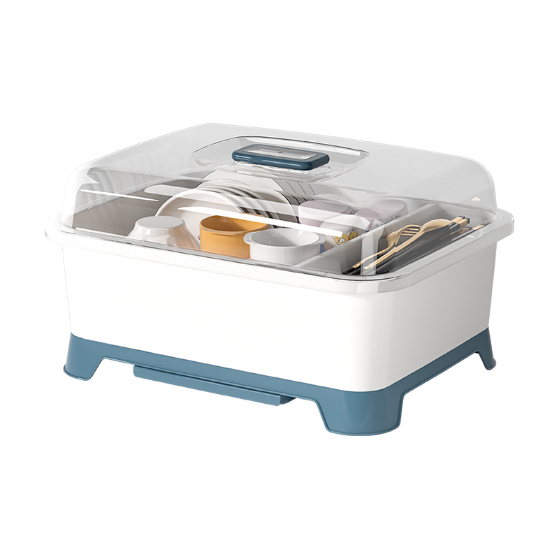 碗筷收纳盒带盖子带沥水碗盘柜装碗碟盘餐具厨房家用碗架X置物架