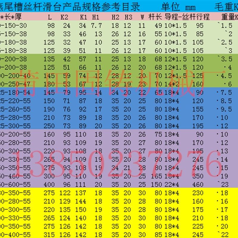 燕尾槽拖板有杆直线丝杆手动滑台模组手轮L工作台一字滑块机械导