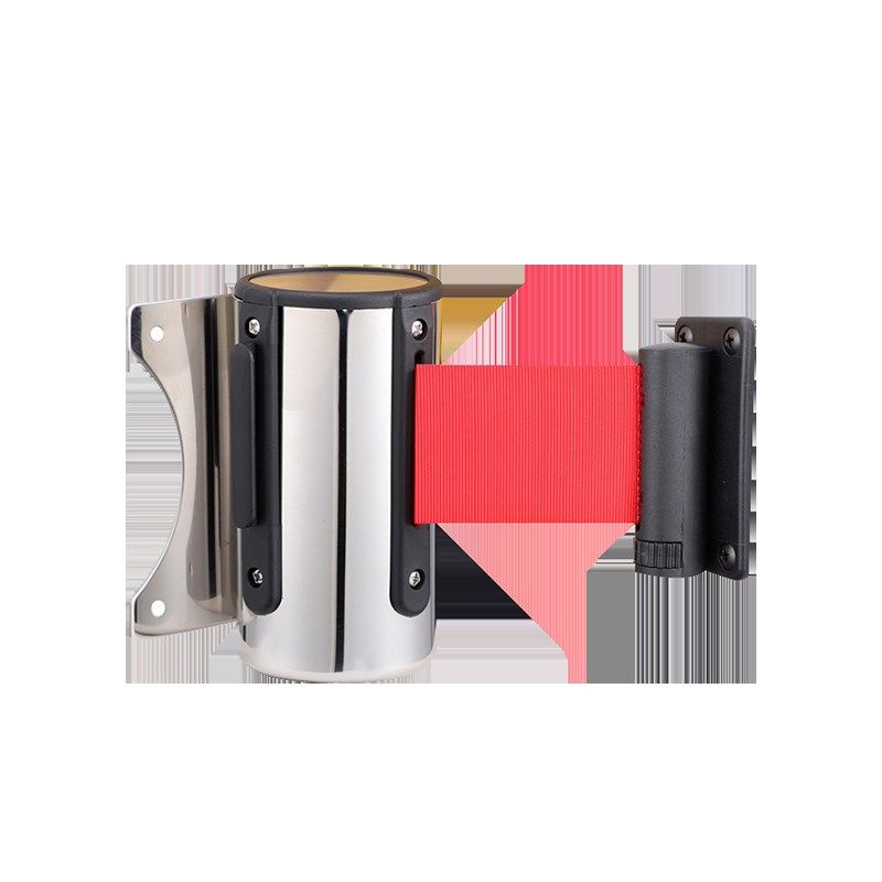 不锈钢挂壁式线轴2米挂墙一米线3收E银台护栏5m隔离带警戒线伸缩