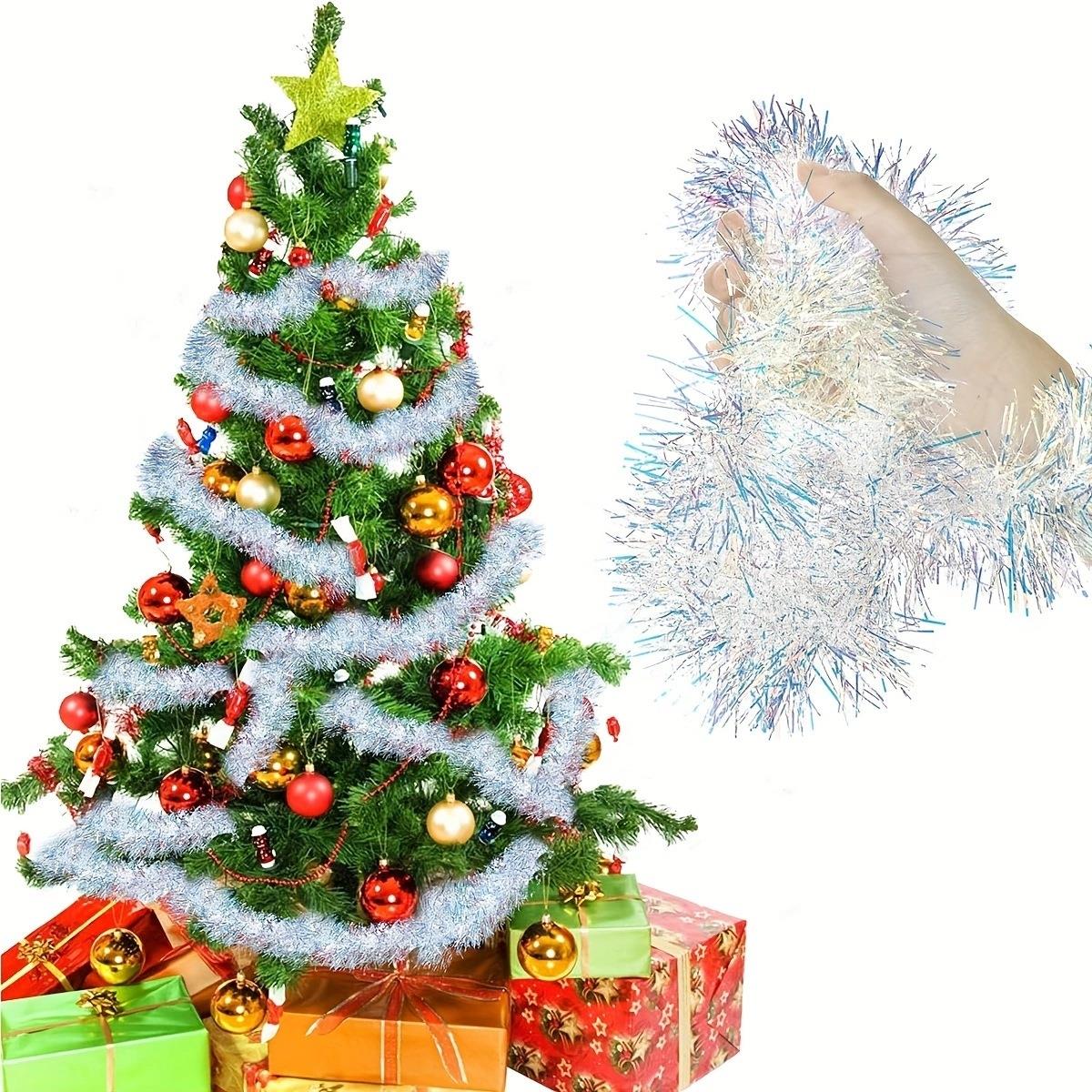 圣诞墨绿毛条七彩36个蝴蝶节拉花装饰品毛条拉花彩5M