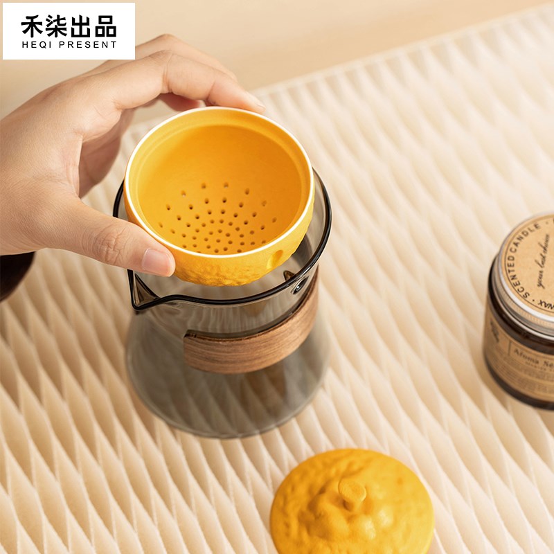 禾柒出品懒人自动功夫茶具小青柑泡茶壶冲茶器茶漏茶水分离公道杯