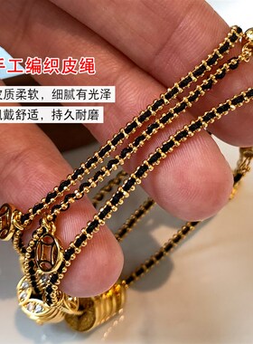 盘缠铜钱手錬女款轻奢精致时尚金色五帝钱玄学轻奢高级感手串