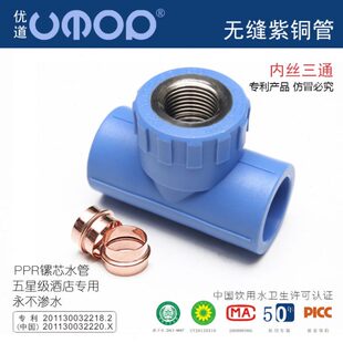 熔ppr6分内内丝水管25紫铜管牙接头20家装三通热配件4分家用塑料