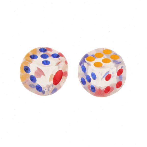 中秋博饼 透明点数骰子 筛子 数字甩子色子 飞行棋游戏配件2.5cm