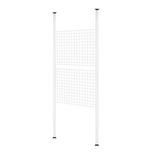 饰收纳网格网格屏风INS隔断铁艺简易照片挂墙 落地置物架免打孔装