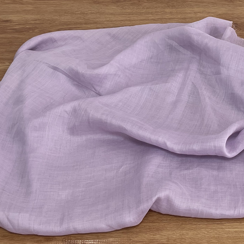 高端打底苧麻面料内衬裙吊带纯色高支高密麻料夏季汉服薄料  浅紫