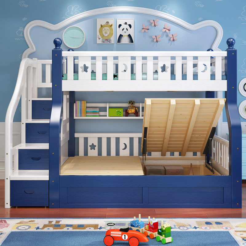 全实木上下床层床高低床大人子母床上下铺木床两层人床儿童床