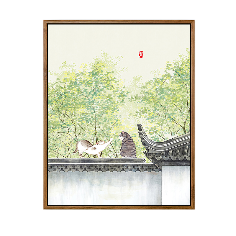 和煦春风丨数字油画diy画画手工填充绘画涂色猫咪治愈丙烯油彩画