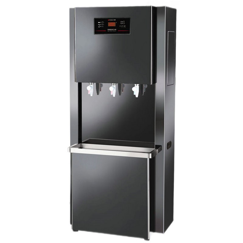 裕豪微电脑快速电热开水器黑钛金步进式开水机防烫旋转龙头柜机