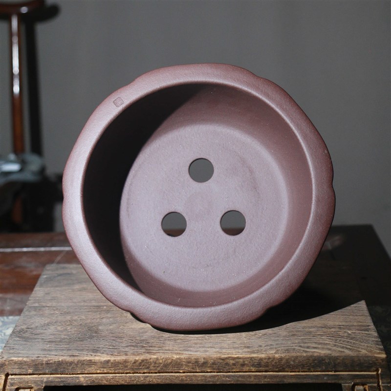 紫砂花盆圆形手工盆景盆桌面盆栽仿古八方形杜喜亮精品盆碗盆