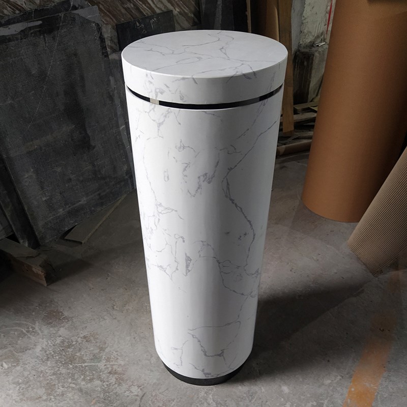 圆柱底座大理石雕塑台酒店样板房室内装饰柱子摆件底座台高端定制