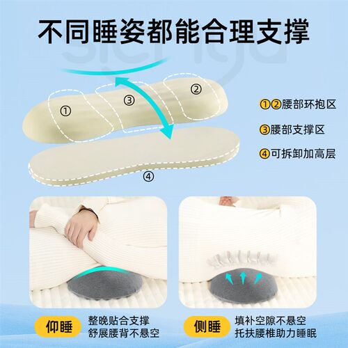 腰枕睡觉腰间椎盘突出腰垫平躺腰部支撑靠垫腰椎腰突腰护腰