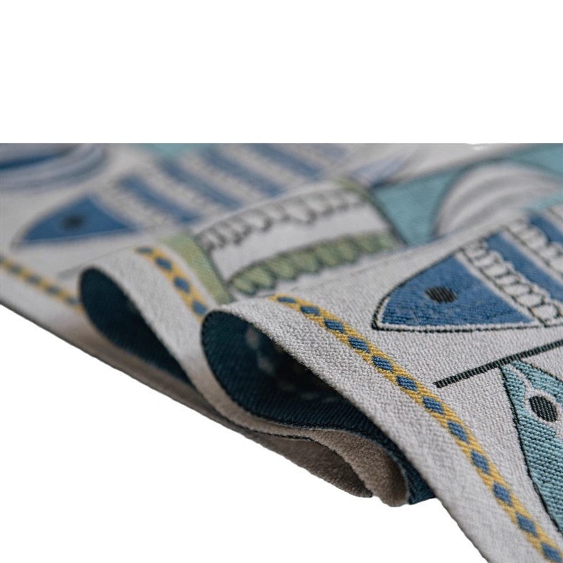 小鱼卡通布艺长条桌旗长方形家用餐桌布加厚茶几电视柜盖巾装饰条