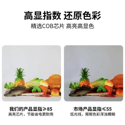 LED轨道式生鲜超市鲜肉灯生猪肉海鲜烧腊卤菜水果店专用色温