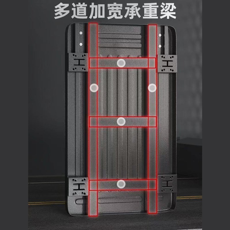 重型钢板手推车拉车搬运车推车拉货折叠平板车拖车仓库静音拉车