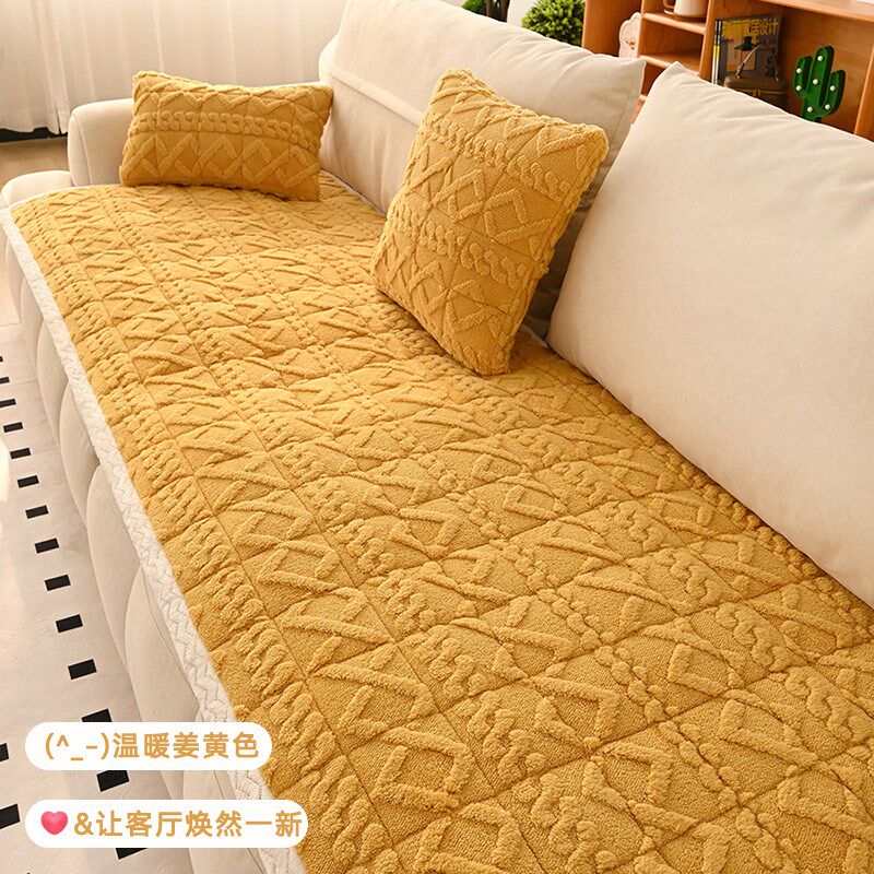 冬季舒棉绒沙发垫加厚毛绒坐垫子防滑红实木皮沙发坐垫奶油风新款,居家布艺,沙发垫,淘宝优惠券,粉丝福利购,淘宝优惠卷