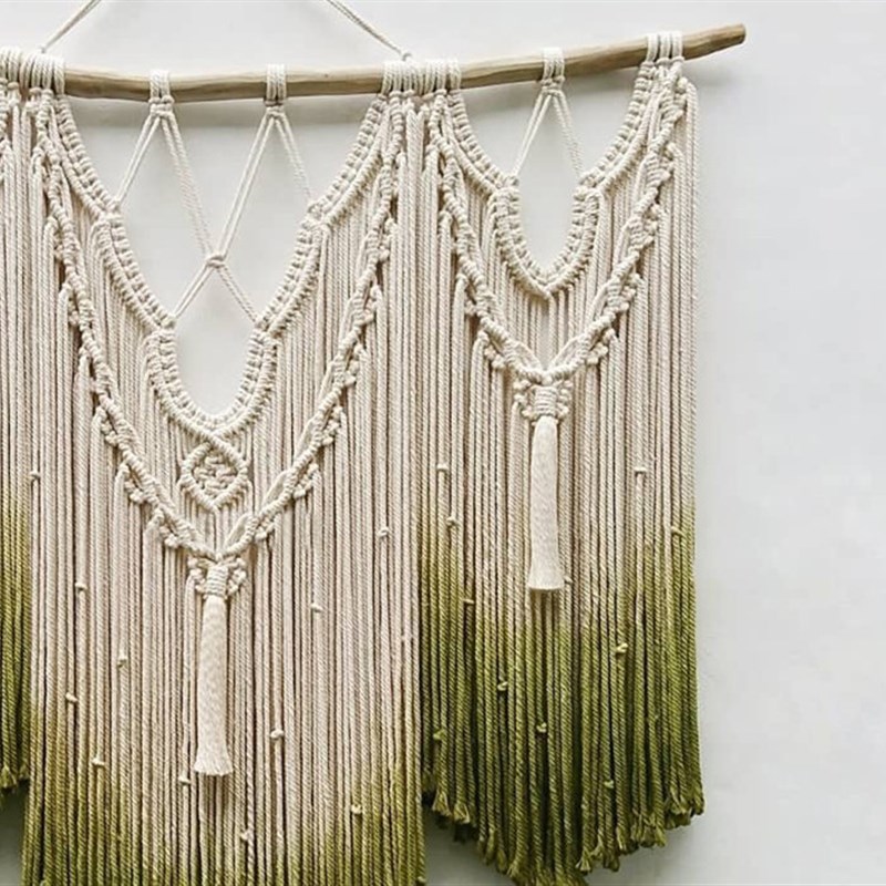 记忆.波西米亚手工熏染挂毯 卧室床头流苏壁挂民宿样板房装饰挂画